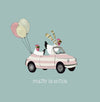 "Poultry in motion" Chicken Greeting Card