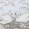 Fay's Studio Swans and Crown Greeting Card | Putti Fine Furnishings