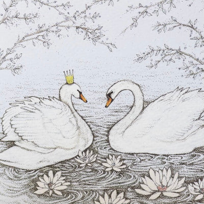 Fay's Studio Swans and Crown Greeting Card | Putti Fine Furnishings