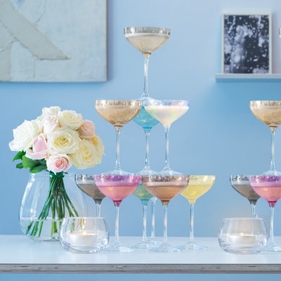 LSA International Tower Champagne Set - Pastel Assorted, LSA - LSA International - David Shaw, Putti Fine Furnishings