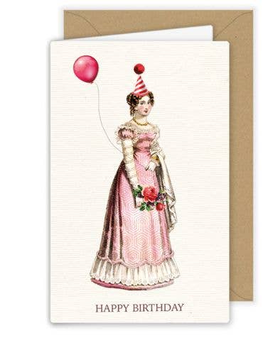 "Happy Birthday" Victorian Lady Greeting Card