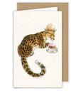 Jaguar with Birthday Cake Greeting Card