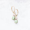 A Pocket of Posies - Tiny Lady Cameo Earrings - light green