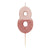 Rose Gold Glitter Number Candle - Eight