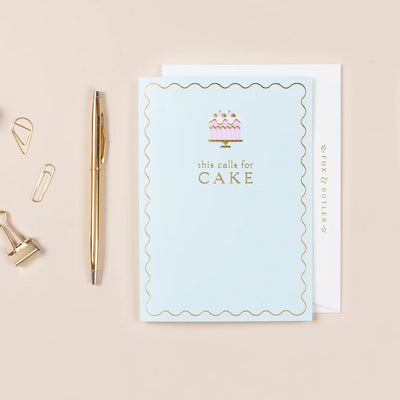 "This calls for cake" Birthday Cake Greeting Card