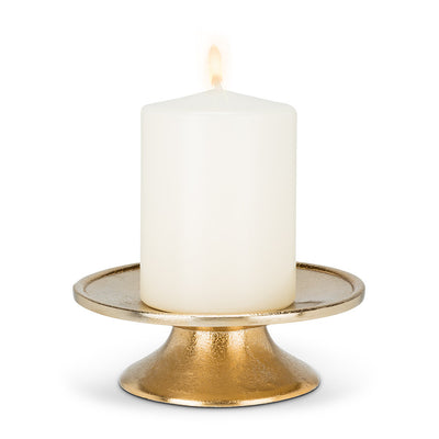 Gold Low Pillar Plate | Putti Fine Furnishings