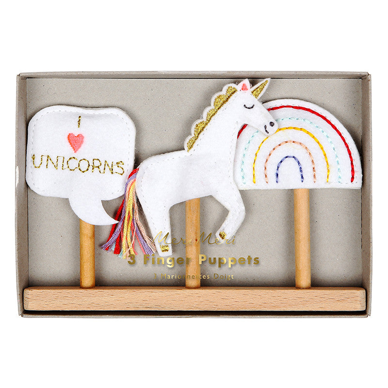  Meri Meri Unicorn Finger Puppets, MM-Meri Meri UK, Putti Fine Furnishings