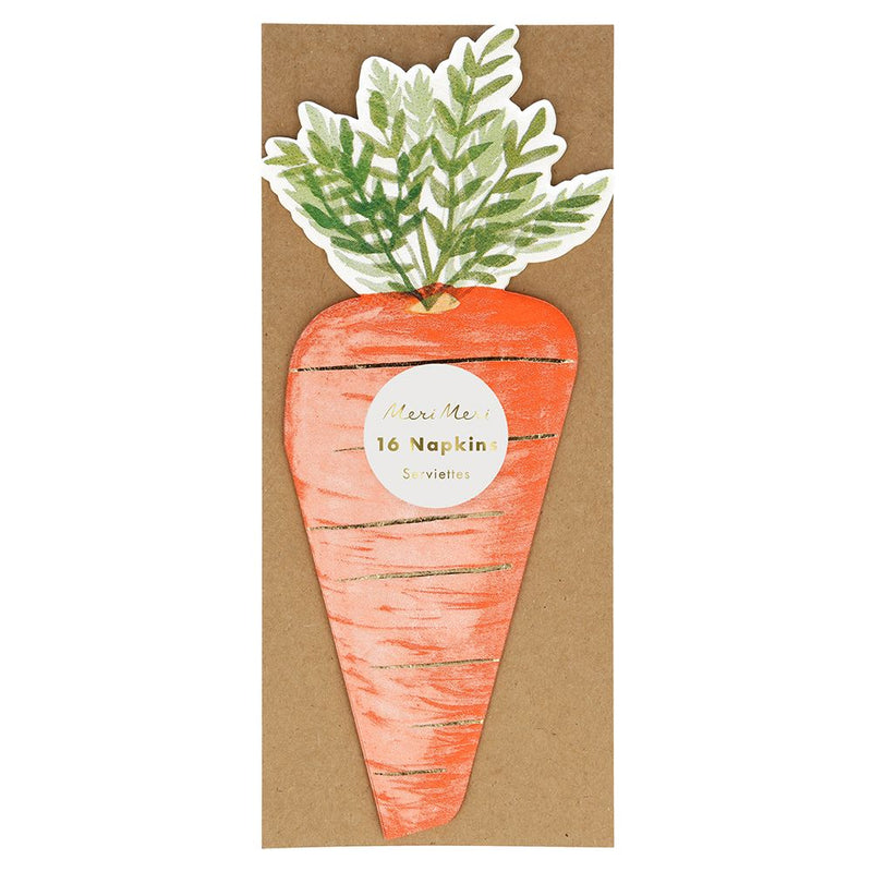 Meri Meri Carrot Die Cut Paper Napkins