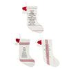 "Hope Faith Love" Red and White Cotton Christmas Stocking