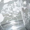 Floral Etched Clear Glass Vase