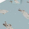 Winter White Hares Wrapping Paper Sheet