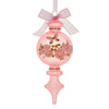 Kurt Adler Blush Boho Chic Pink Glass Finial Ornament | Putti Christmas
