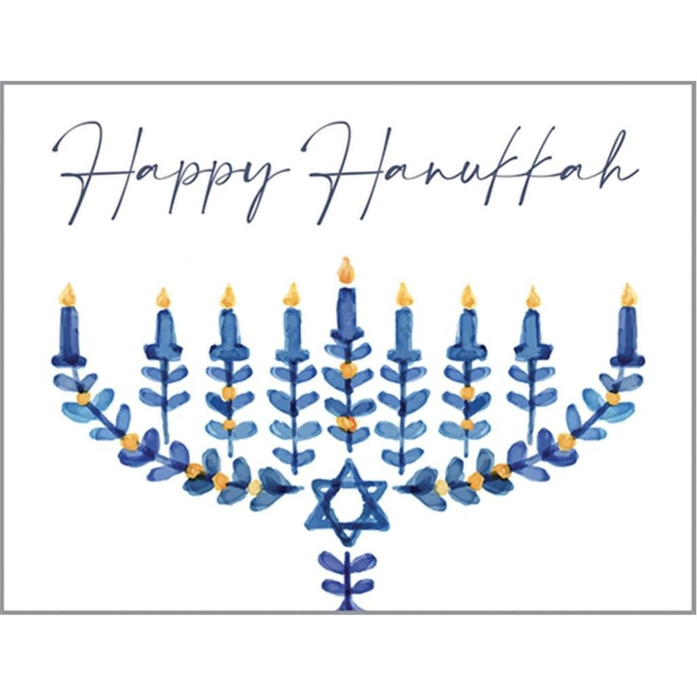 "Happy Hanukkah" Menorah Greeting Card