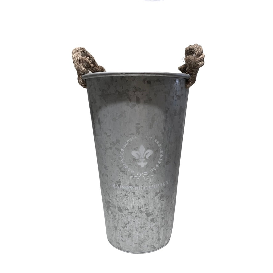 "Maison de Champagne" Galvinized Metal Tall Bucket