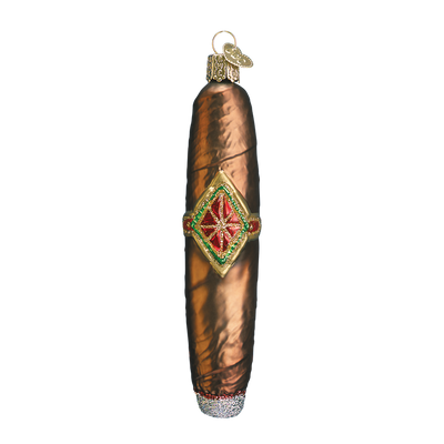 Old World Christmas Cigar Glass Ornament, OWC-Old World Christmas, Putti Fine Furnishings