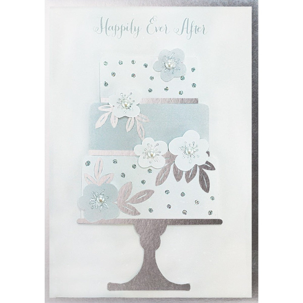 "Happily ever after" Wedding Cake Greeting Card