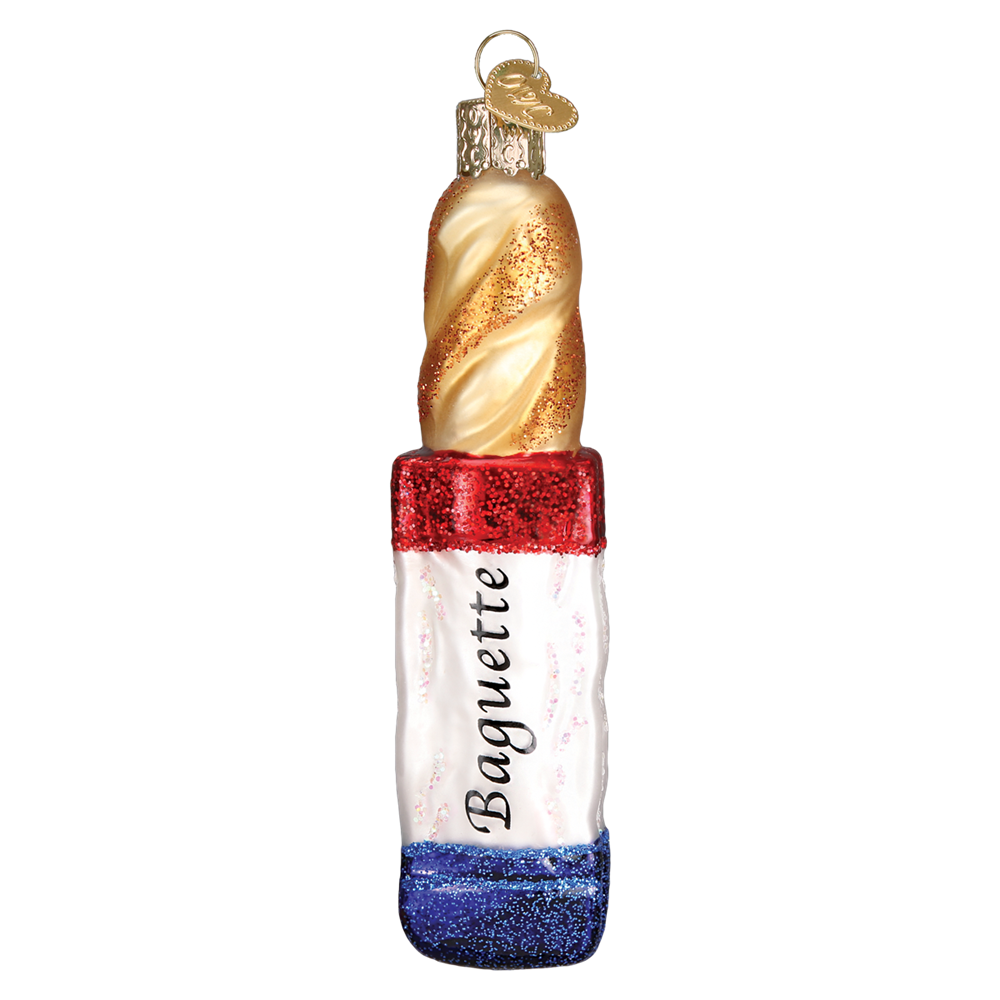  Old World Baguette Glass Christmas Ornament, OWC-Old World Christmas, Putti Fine Furnishings