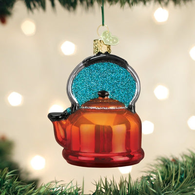 Old World Christmas Tea Kettle Glass Ornament