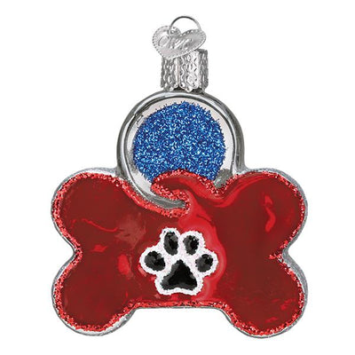 Old World Christmas Dog Tag Ornament | Putti Decorations Canada