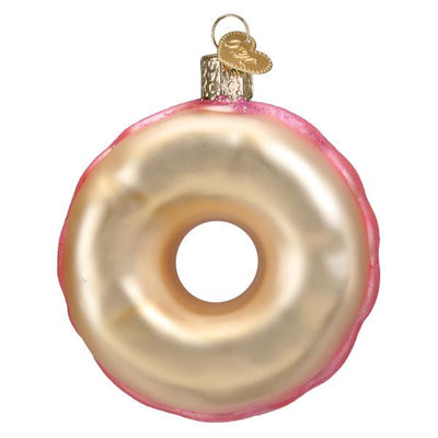 Old World Christmas Pink Frosted Donut Ornament  | Putti Christmas