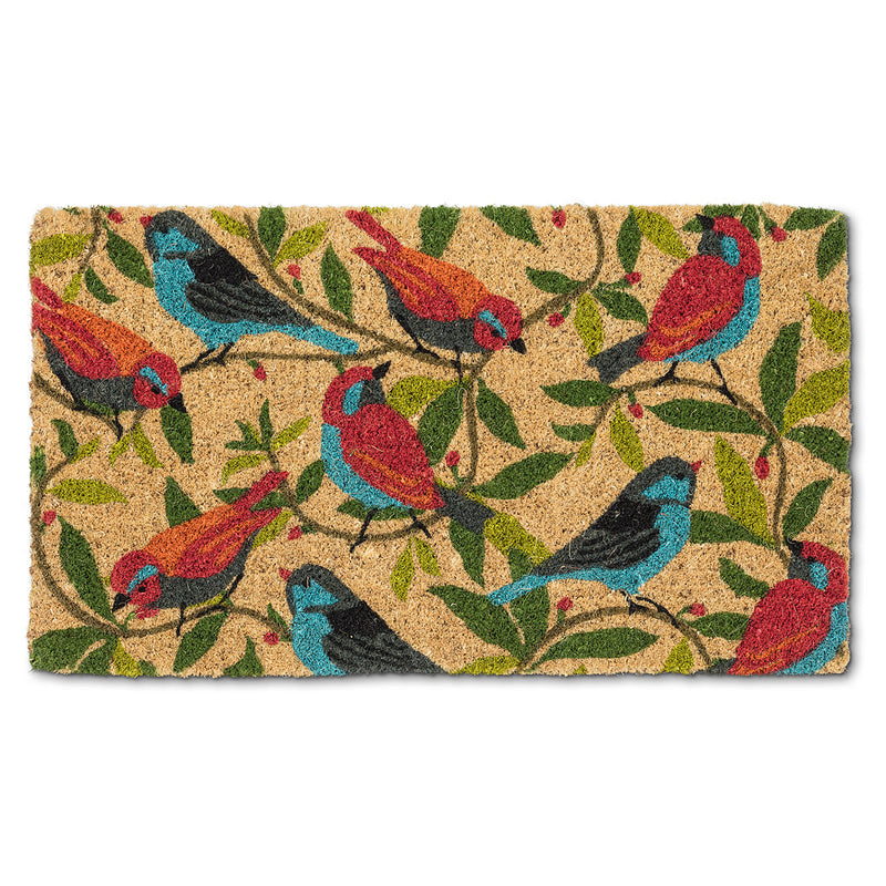 Colorful Birds Doormat | Putti Fine Furnishings Canada