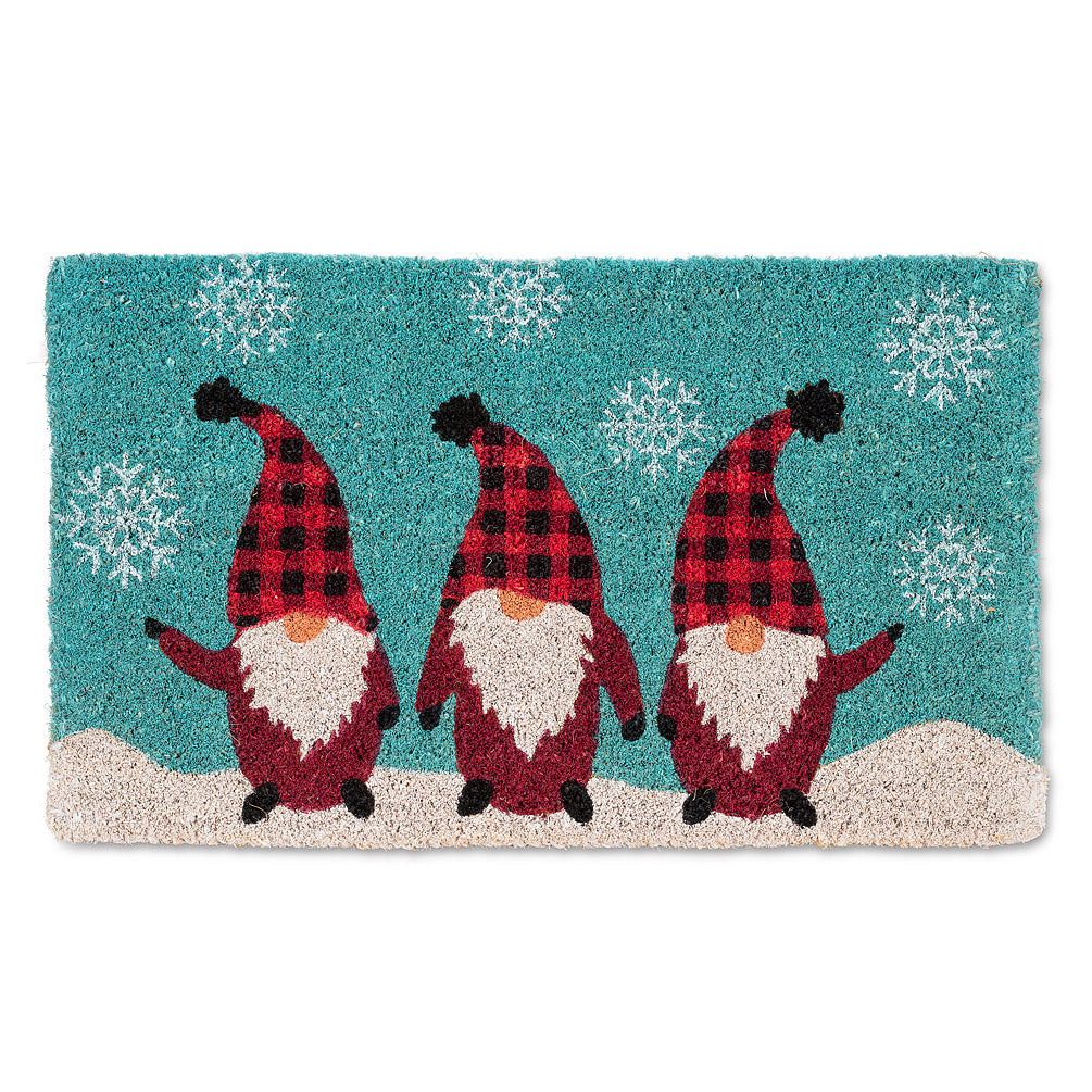 Gnome Trio Christmas Doormat | Putti Christmas Canada 