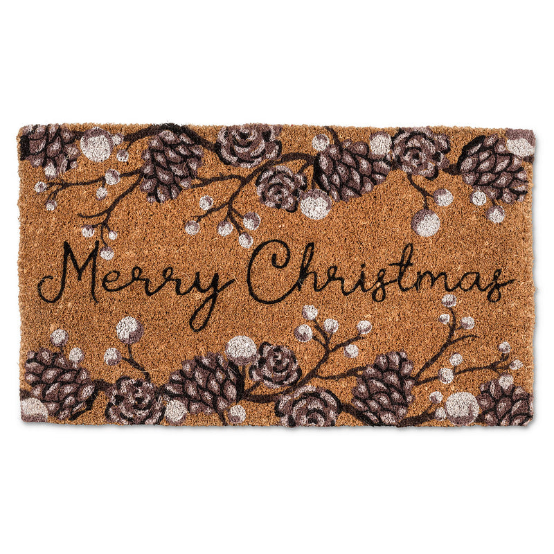Pinecone “Merry Christmas” Doormat