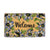 "Welcome" Blue Floral Doormat  | Putti Fine Furnishings Canada