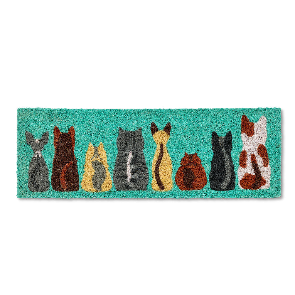 Row of Cats Small Balcony Doormat | Putti Fine Furnishings Canada