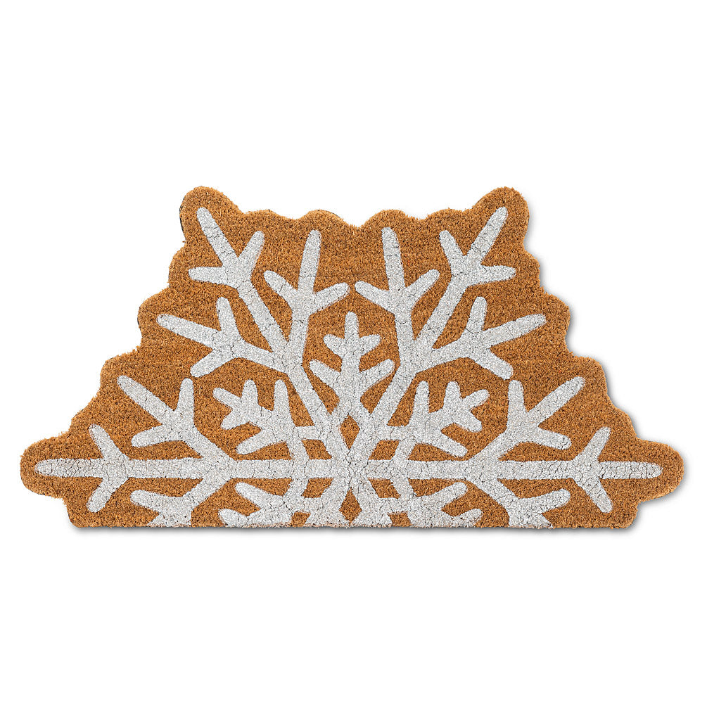Shaped Snowflake Christmas Doormat with Glitter  | Putti Canada