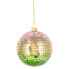 Ombre Mirrored Ball Ornament - Pink and Green