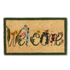 Garden Flowers "Welcome" Doormat Putti Fine Furnishings Toronto Canada