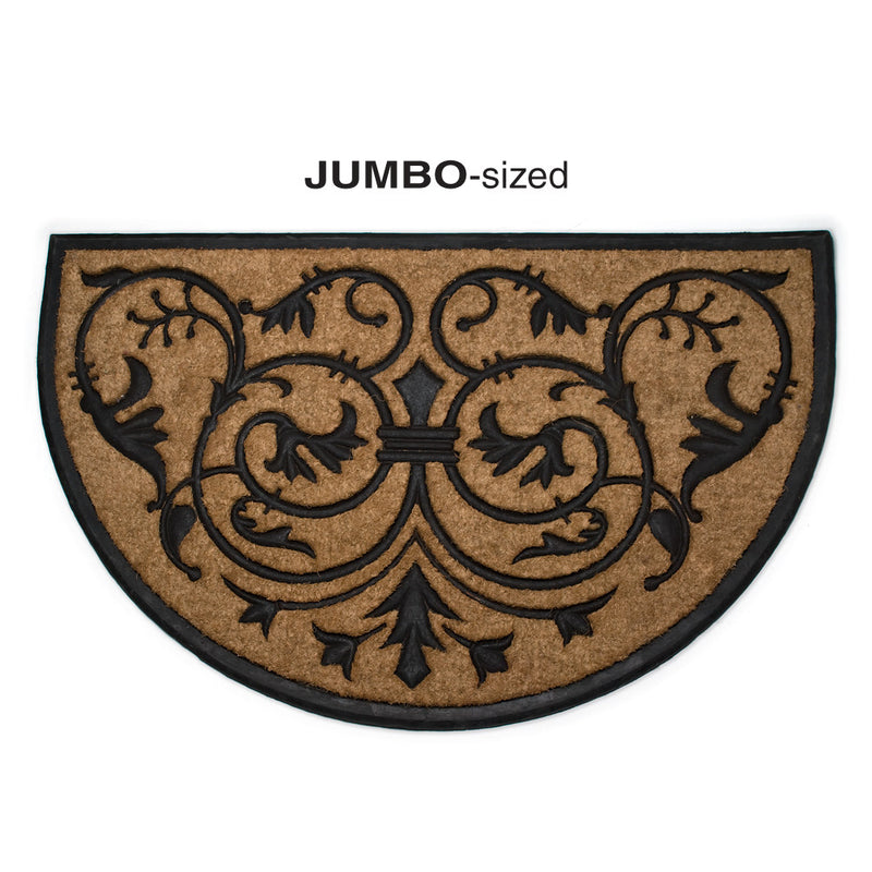  Half Round Scroll Doormat - Extra Large, AC-Abbott Collection, Putti Fine Furnishings