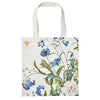 Blue flower garden organic cotton tote bag