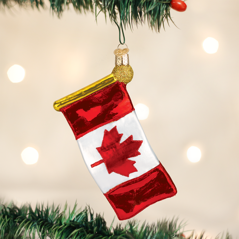 Old World Christmas Canadian Flag Christmas Ornament | Putti Canada