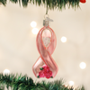 Old World Christmas Pink Ribbon With Roses Ornament
