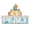 Old Word Christmas Peace Glass Ornament, OWC-Old World Christmas, Putti Fine Furnishings