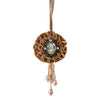 Blush Velvet Cameo Ornament with Pearls