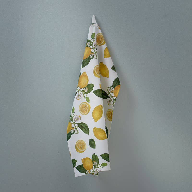 Lemons Organic Tea Towel | Putti Fine Furnishings Canada 