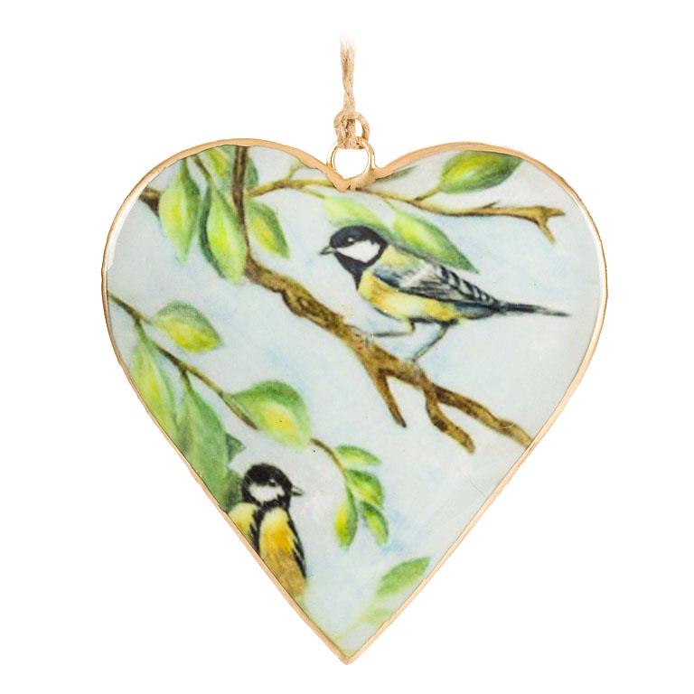 Chickadee Heart Ornament