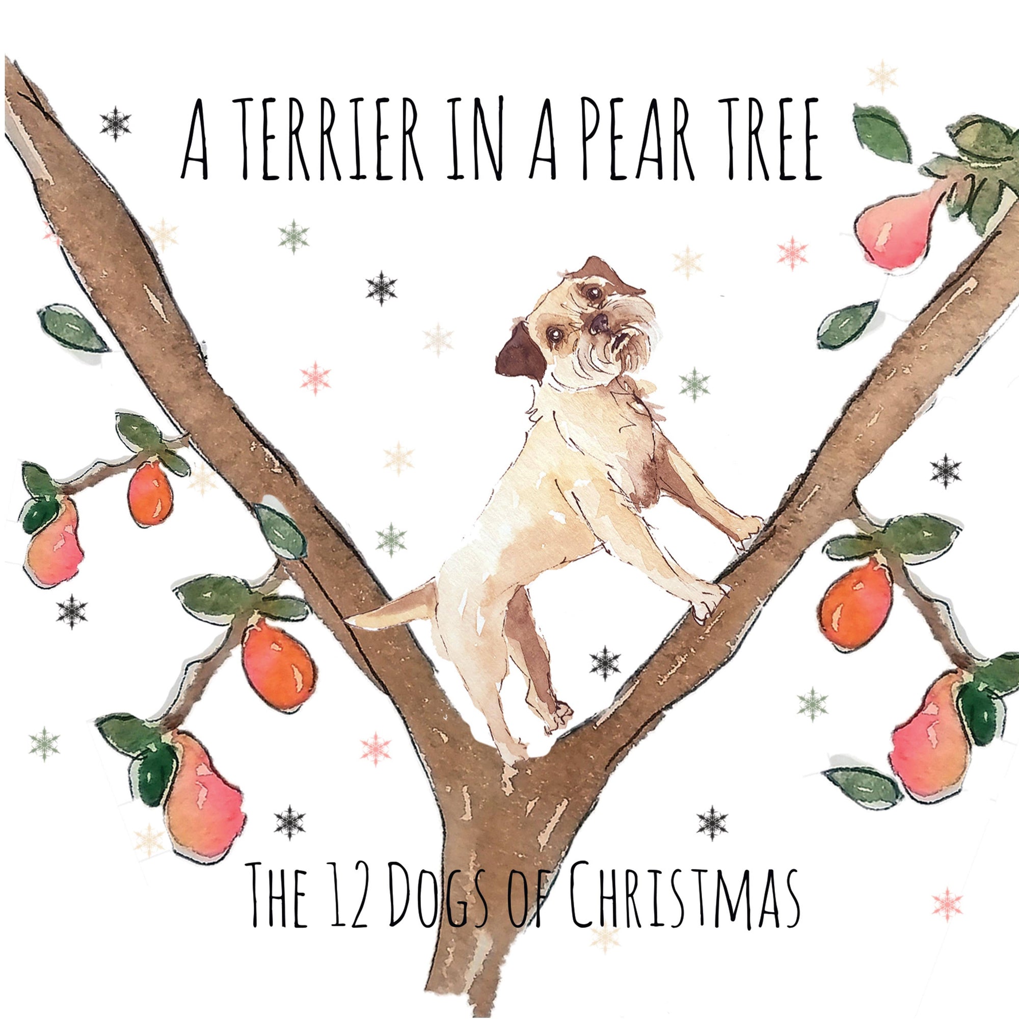 A Terrier in a Pear Tree Christmas Card