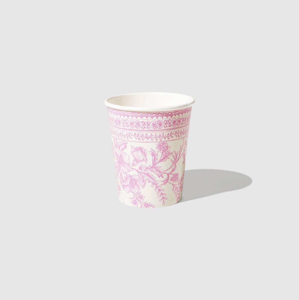 Pink and White French Toile Cups Paper Cups