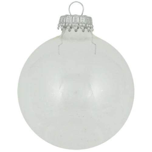 Clear Glass Ball Ornaments - Set of 8 | Putti Christmas Canada 