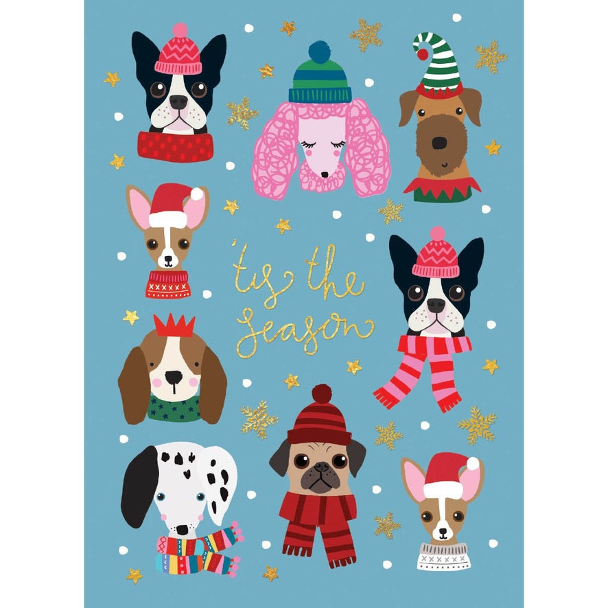 Christmas Dogs Boxed Greeting Cards | Putti Christmas Celebrations 