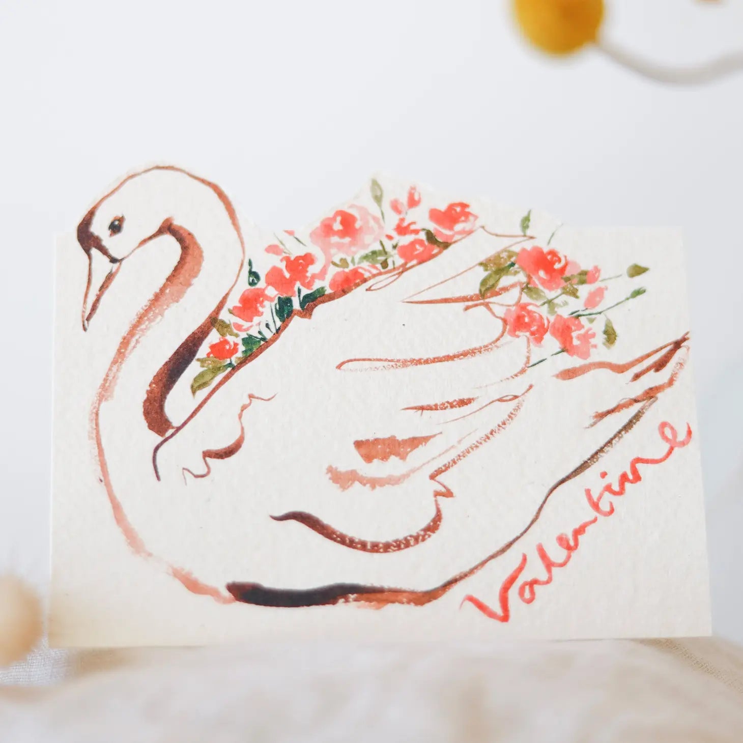 Swan Hand-Cut Card