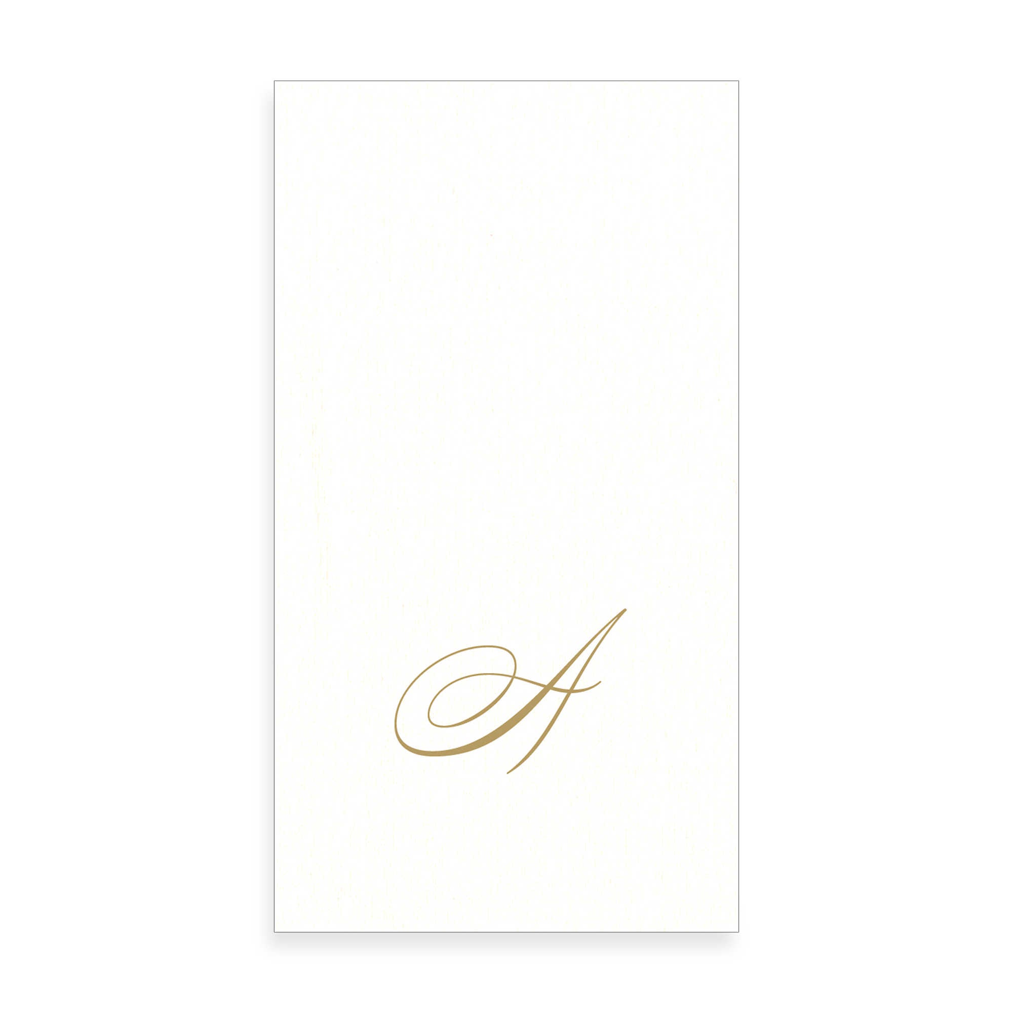  Gold Monogram Paper Guest Towel - Letter A, CI-Caspari, Putti Fine Furnishings