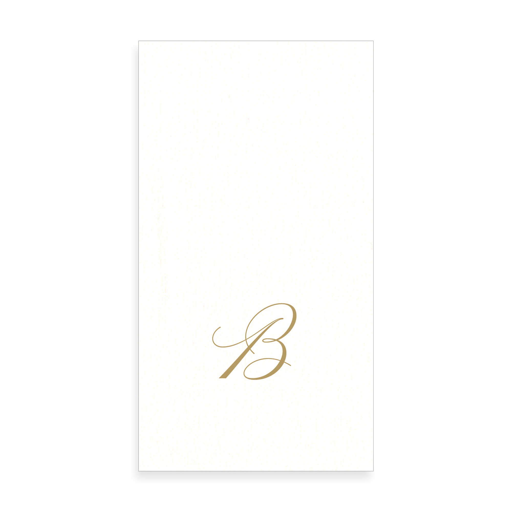  Gold Monogram Paper Guest Towel - Letter B, CI-Caspari, Putti Fine Furnishings