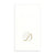  Gold Monogram Paper Guest Towel - Letter D, CI-Caspari, Putti Fine Furnishings