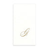 Gold Monogram Paper Guest Towel - Letter G, CI-Caspari, Putti Fine Furnishings