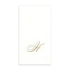 Gold Monogram Paper Guest Towel - Letter H, CI-Caspari, Putti Fine Furnishings